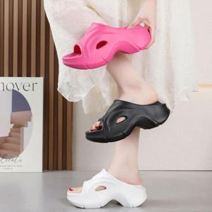 [BZJII142_49]굽높은 슬리퍼 병원 사무실 직장 뮬 샌들