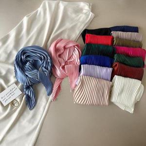 [신상오픈런]주름원단 플리츠스카프 봄여름 간절기 실키 미니머플러