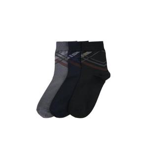 닥스 남성 사선체크 장목 양말 3종 세트  (DMSS5F011MU)