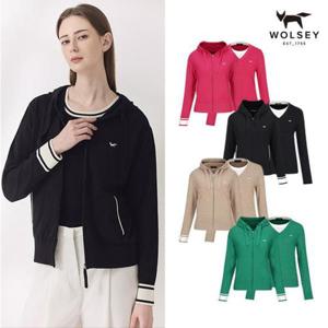 [울시][Wolsey]울시 26SS 여성 후드 니트 집업 + 풀오버 2종 세트