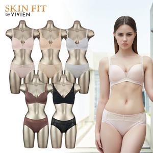 [비비안] 스킨핏 누디 라인핏 노와이어 브라팬티 여성속옷세트 10종