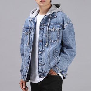 [후앙스] 남자 빅 오버핏 청자켓 후드 탈부착 레이어드 PWJP5836