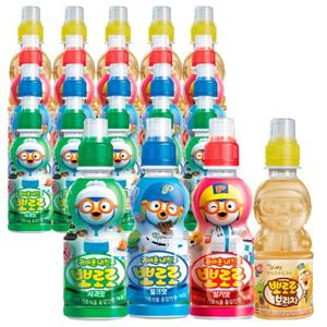 [팔도]뽀로로 음료수 4종 24개입(딸기6개+밀크6개+사과6개+보리차6개)