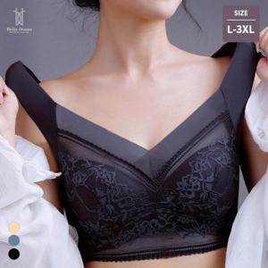 벨라도나 여성 노와이어 편안한 메쉬 브라넷 언더웨어 속옷 와이드 스트랩 Bon-2645