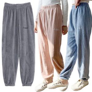 퐁퐁 밍크 기모 겨울수면 잠옷 바지 남성 여성 홈웨어