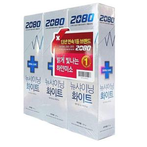 2080 치약 양치 치태 구강 청결 치약 화이트 120g 3P (WB8DBAB)