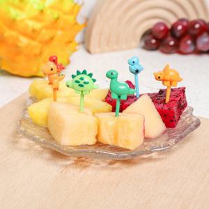 공룡 도시락픽 6종 도시락꾸미기 T-REX 티라노 트리케라톱스 소풍 데코픽 과일포크 R709