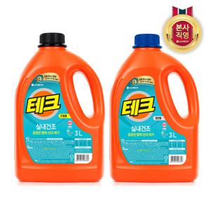 테크 실내건조 3L 막캡 일반/드럼 x 2개