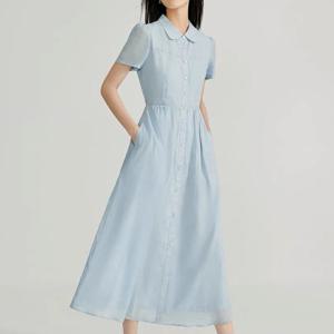 [블랙퀸] 페스터 쿨링 셔츠형 원피스 blk003647