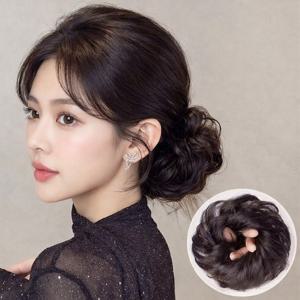 [똥머리 가발끈]풍성한 똥머리 올림머리 가발끈 1+1
