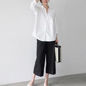 [엄지척]F19112 루즈핏 기본스타일 원피스셔츠 롱 화이트셔츠_19644978_667501