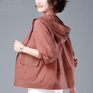 후드 라벨 베이직 아노락 바람막이 집업 점퍼 잠바 여름 후디 자켓 비치 수영복 봄 가을 아우터 여성