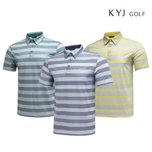 [김영주골프]23S/S   자가드 단가라 썸머 쿨링 카라반팔티셔츠