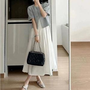 [유니제이] [SET]페리얼 반팔 자켓+민소매 원피스