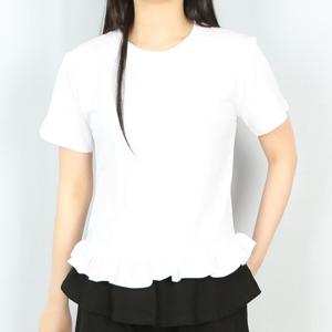 파라노말샵 / 무지 라운드 프릴 반팔 티셔츠 (파라노말샵)
