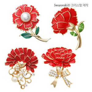 [CRICRI] 카네이션 브로치 4종 택1_스와로브스키 크리스탈 제작