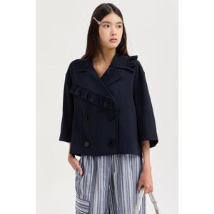 럭키슈에뜨 [럭키위크]  프릴 폴리 자켓LQJAX26100BKX  (온라인전용)