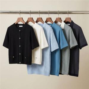 폴햄 관리하기 쉬운 남여 니트 5종택 1  /머신워셔블/자켓라이크/라운드/카라/케이블조직/5종 택1