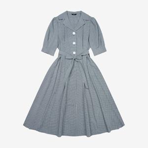 SI 깅엄 체크 카라 원피스 (SSKOOAE25170) (SSKOO25170)