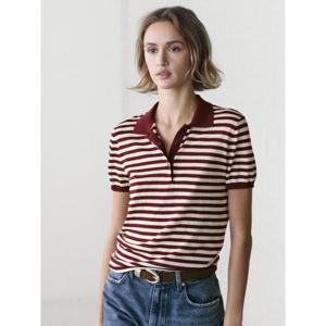 마시모두띠 코튼 스트라이프 디테일 폴로 06279553122