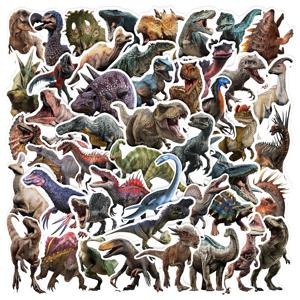 50PCS 쥬라기 공룡 스티커 어린이 장난감 선물 DIY 노트북 전화 가방 노트북 고대 동물 스티커 낙서 데칼