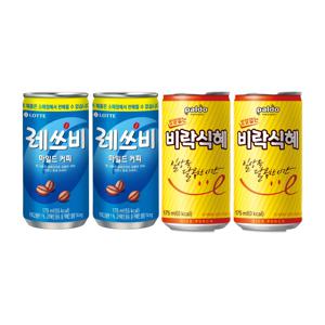 롯데칠성 레쓰비 175ml*30캔(업소용)+팔도 밥알없는 비락식혜 175ml*30캔