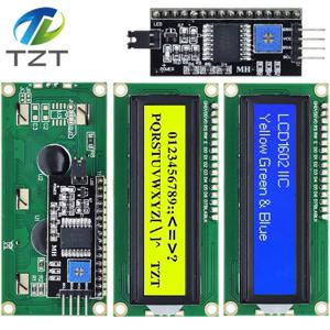 LCD1602 1602 LCD 모듈, 아두이노용, 블루, 옐로우, 그린 스크린, 16x2 문자 LCD 디스플레이, PCF8574T, PCF8574, IIC I2C 인터페이스, 5V