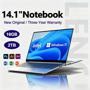 14.1인치 초슬림 경량 노트북, 고주사율 화면, 인텔 N3700 프로세서, 16GB RAM, 2TB SSD, 윈도우 11, Por 탑재