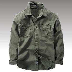 봄 긴 소매 코튼 셔츠 남자 가을 육군 전술 셔츠 Camisetas Hombre Chemise Homme 플러스 사이즈 6XL