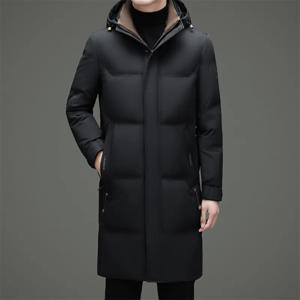 남성용 롱 다운 재킷, 하이 퀄리티 덕 다운 패딩, 디자이너 의류, 남성용 후드 재킷, 겨울 재킷, 캐주얼 남성 자루, 남성 코트