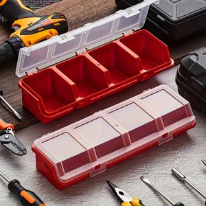 나사 및 소형 부품용 1Pc/2Pcs 다중 구획 정리 상자 - 내구성이 뛰어난 플라스틱 하드웨어 및 보석 보관 케이스