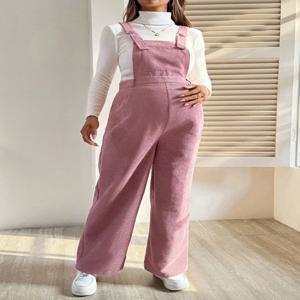 겨울 가을 임부복 코듀로이 스트랩 점프수트 여성 바지 2025 캐주얼 서스펜더 패션 와이드 레그 플레이수트 임산부 바지