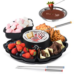 전기 스모어 메이커 테이블탑 실내 스모어 키트 (그레이엄 크래커, 초콜릿, 마시멜로용 트레이 포함) 영화 감상용품