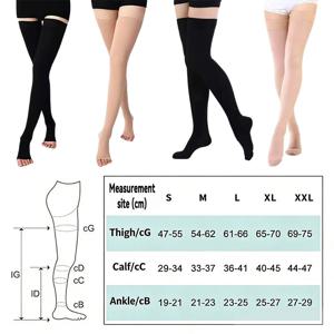 20-32 mmHg 압축 스타킹 레그워머 허벅지 스타킹 스트레스 완화 압축 스타킹 의류 용품 액세서리