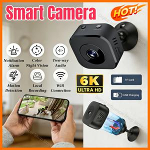 새로운 미니 보안 카메라 프로 4K FullHD WiFi 감시 양방향 오디오 모션 감지 적외선 야간 투시경 보안 카메라