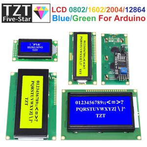 아두이노 0802 1602 2004 12864 LCD 모듈, 블루 그린 스크린, LCD 문자 UNO R3 Mega2560 디스플레이, PCF8574T IIC I2C 인터페이스