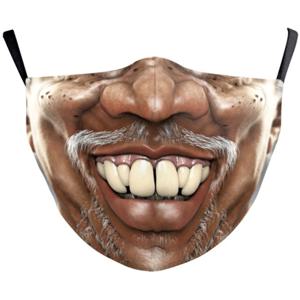 기발하고 유머러스한 얼굴 표정 모방 마스크, 3D 입체 면 천, 일회용 없는 파티 용품