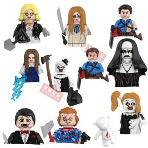 새로운 모든 성인의 날 공포 Ash Chucky 죽은 침묵 빌딩 블록 모델 벽돌 미니 액션 장난감 피규어 어린이를위한 장난감 선물