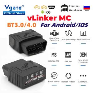 Vgate vLinker MC+ Bluetooth 4.0 OBD2 스캐너 ELM327 V2.2 BimmerCode 무선 4.0 iOS Android BT3.0 자동차 진단 도구