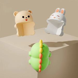 4/1Pcs 아기 안전 테이블 코너 보호대 PVC 소프트 Anti-collision 각도 토끼 공룡 곰 어린이를위한 안전 가장자리 가드