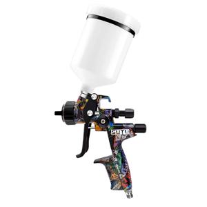 Sutu 5800 공압 스프레이 건 1.3mm 스테인레스 스틸 스프레이 노즐 600ml 냄비 자동차 가구 스프레이 페인트 클리어 원자화