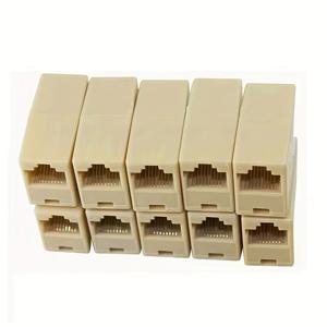 10개 네트워크 이더넷 듀얼 스트레이트 헤드 랜 케이블 조이너 커플러 RJ45 CAT 5 5E 6 6a 익스텐더 플러그 네트워크 케이블 커넥터