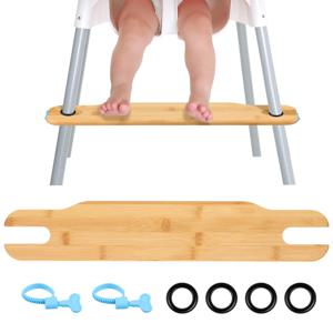 하이체어 발판 대나무 유아용 시트 발 받침대 미끄럼 방지 안정적인 아기용 조절 가능한 하이체어 어린이 가구 액세서리