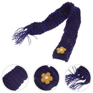 10Pcs 미니 코튼 스카프 부드러운 니트 조절 가능한 장식 미니 스카프 세트 DIY 와인 병 파티 호의 공예 용품
