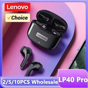 레노버 LP40 Pro 헤드폰 무선 블루투스 5.4 TWS Hifi 스테레오 이어폰 게임용 스포츠 터치 컨트롤 HD 통화(마이크 포함) 이어버드