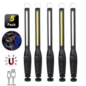 COB+LED 손전등 자기 작업등 USB 충전식 토치 휴대용 랜턴 검사등 캠핑 자동차 수리 램프