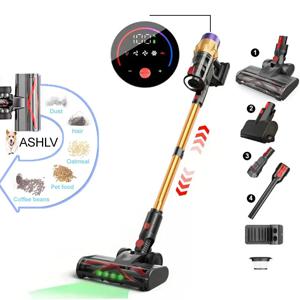 550W 무선 진공 청소기 45000Pa 스틱형 진공 청소기 터치 디스플레이 탈착식 배터리 핸드헬드 먼지 청소기 가정용