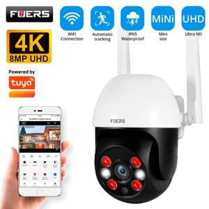 푸어스 8MP 4K IP 카메라 실외 가정용 보안 자동 추적 AI 인체 감지 WIFI CCTV 감시 카메라 투야 스마트와 호환