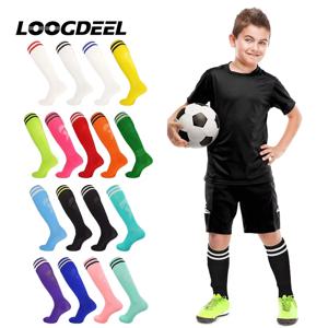 Loogdeel 축구 양말 긴 튜브 무릎면 성인 어린이 레깅스 스타킹 미끄럼 방지 축구 야구 러닝 스포츠 양말