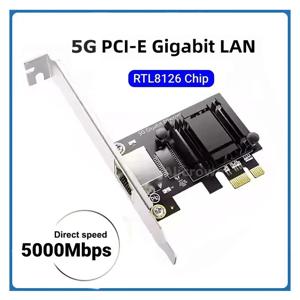 5G PCI-E to RJ45 네트워크 카드 리얼텍 8126 1000/2500/5000Mbps RJ45 인터페이스 기가비트 이더넷 PCI 익스프레스 X1 X4 X8 X16 어댑터